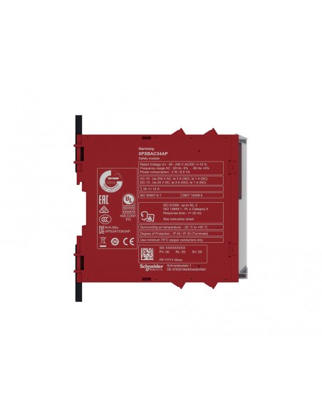 Módulo seguridad categoría 3 48-240V tornillo XPSBAC34AP de Schneider