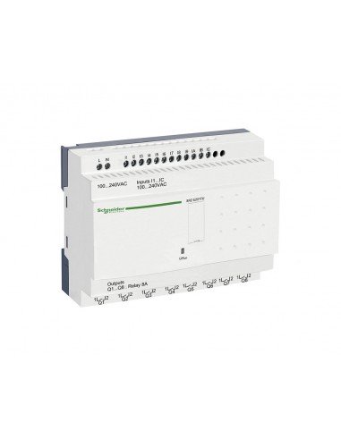 Relé programable compacto Zelio Logic 20 es 100...240V CA SR2E201FU de Schneider