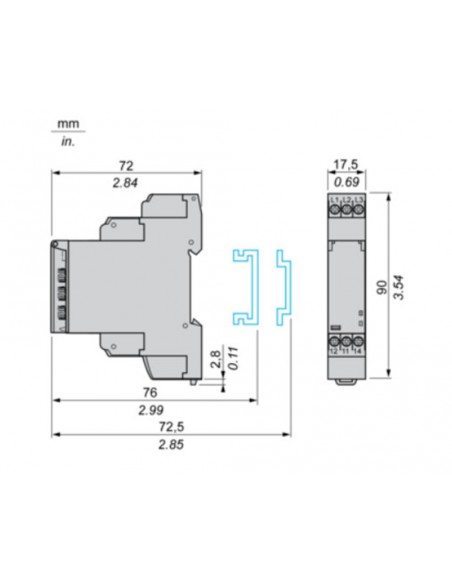 Temporizador multifunción 12-240VAC-DC RE17RMMW de Schneider