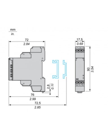 Temporizador multifunción 24VDC - 24...230VAC RE17RLMU de Schneider
