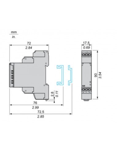 Temporizador multifunción 24VDC - 24...230VAC RE17RLMU de Schneider