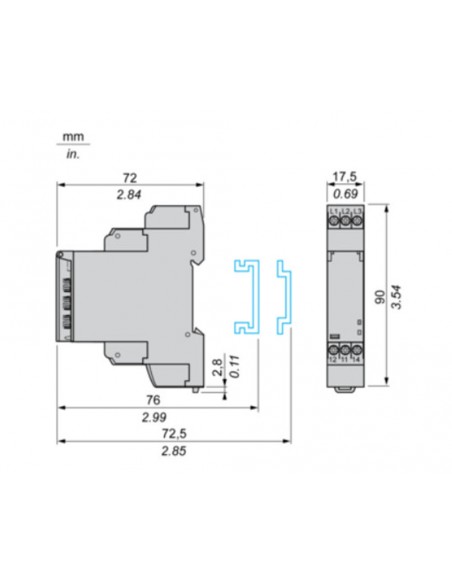 Temporizador multifunción 24VDC - 24...230VAC RE17RMMU de Schneider