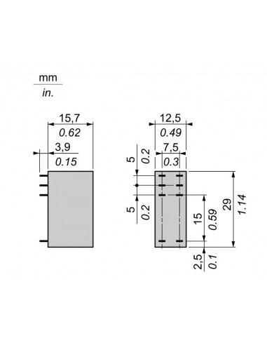Relé enchufable 8A 2NANC 230VAC RSB2A080P7 de Schneider