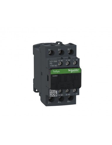 Contactor de potencia TeSys D 3P AC-3 32A bobina 110VCC LC1D32FD de Schneider