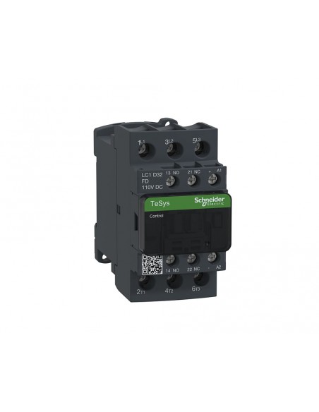 Contactor de potencia TeSys D 3P AC-3 32A bobina 110VCC LC1D32FD de Schneider
