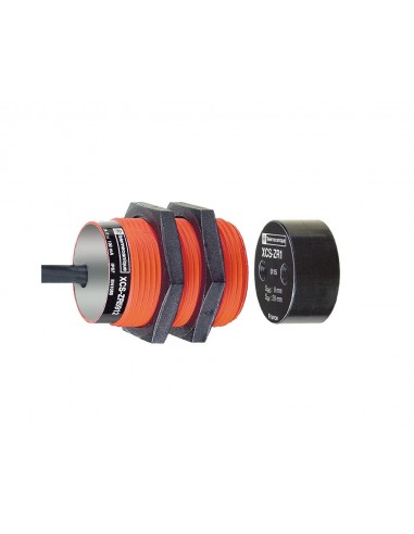 Interruptor magnético de seguridad cilíndrico XCSDMR5902 de Schneider