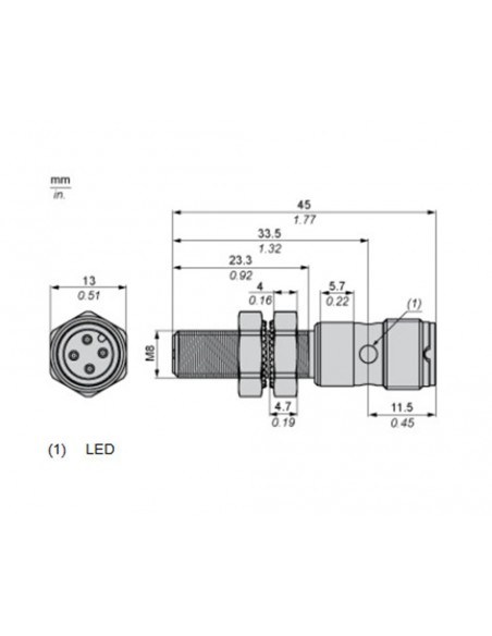 Sensor de proximidad inductivo 12..48VCC XS608B1PAM12 de Schneider