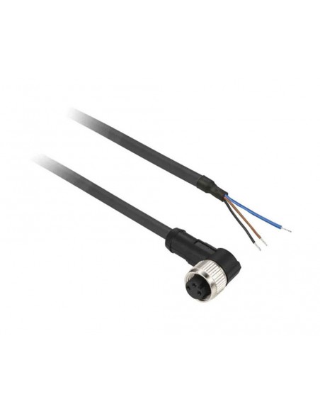 Conector hembra acodado M8 con cable XZCP0766L5 de Schneider