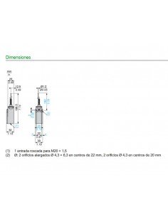 Final de carrera filamento resorte XCKN2106P20 de Telemecanique 2