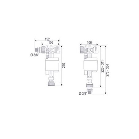 Grifo flotador lateral o inferior DOBLO de CABEL