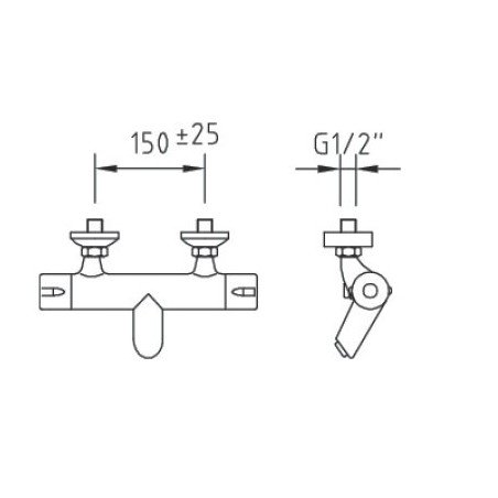 Grifo termostático de bañera CABELTERM 98876 de Cabel