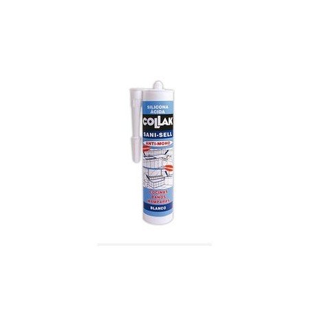 Silicona ácida blanca 300ml  Sani-Sell de Collak