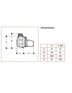 Purgador automático de aire para radiador con rosca de 1" a izquierda. 2