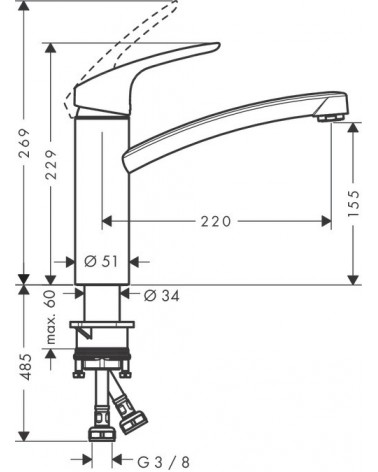 Grifo de fregadero Focus-E 31806000 de Hansgrohe 2