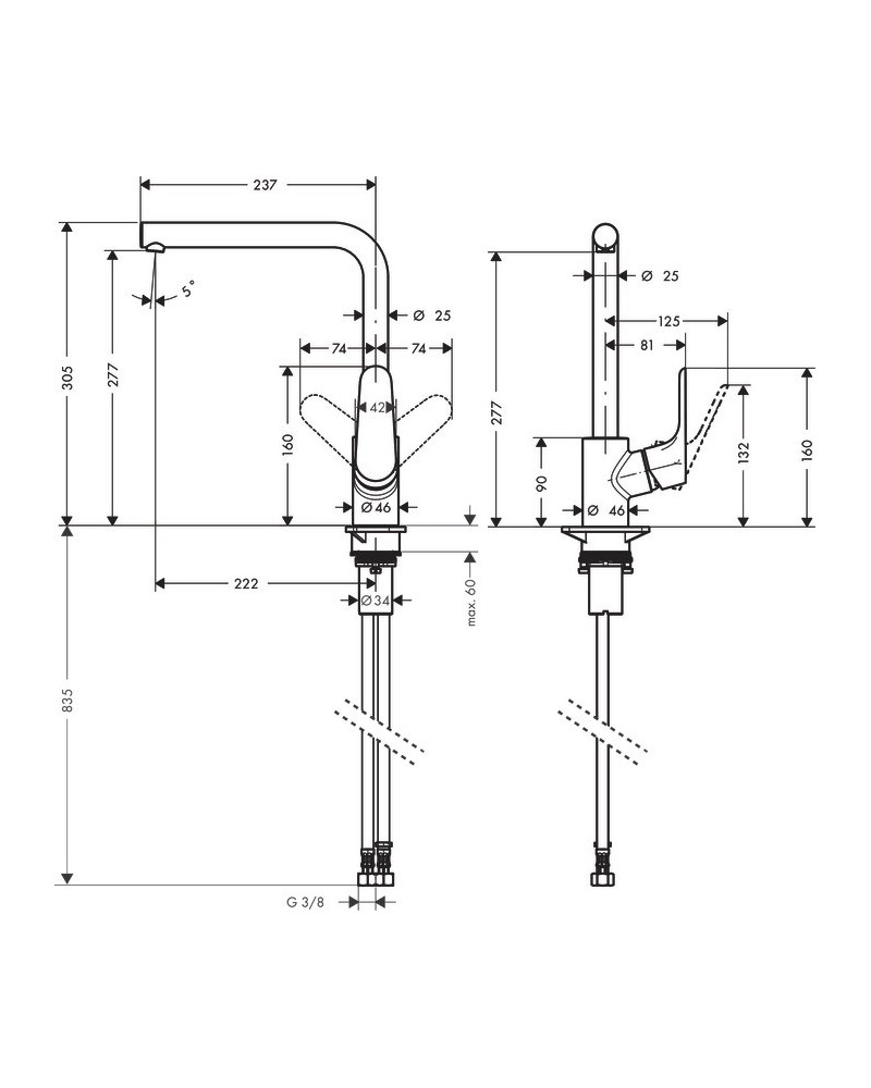 Grifo de fregadero Focus-S 31817000 de Hansgrohe