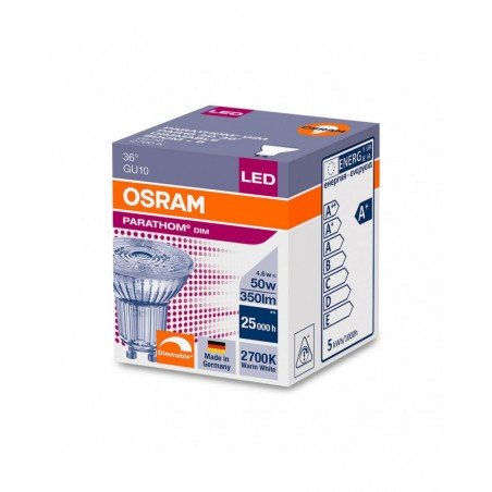 Bombilla dicroica Led PARATHOM DIM PAR16 36º  4.6W 3000K de Ledvance