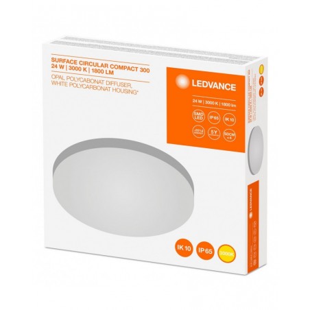 Plafón de superficie SURFACE COMPACT 300 24W 3000K de Ledvance