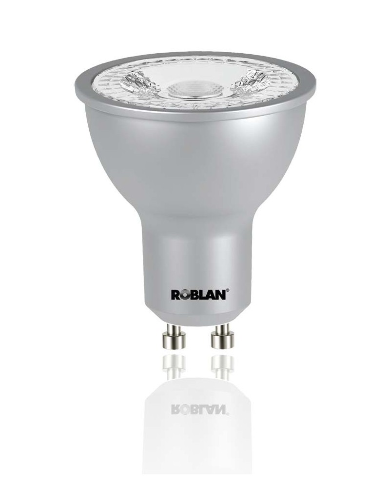 Bombilla dicroica Led 7W 230V 3000K de gran luminosidad. REGULABLE Marca Roblan