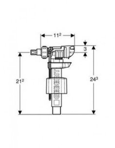 Válvula de alimentación para cisternas Duofix o Kombifix de Geberit 2