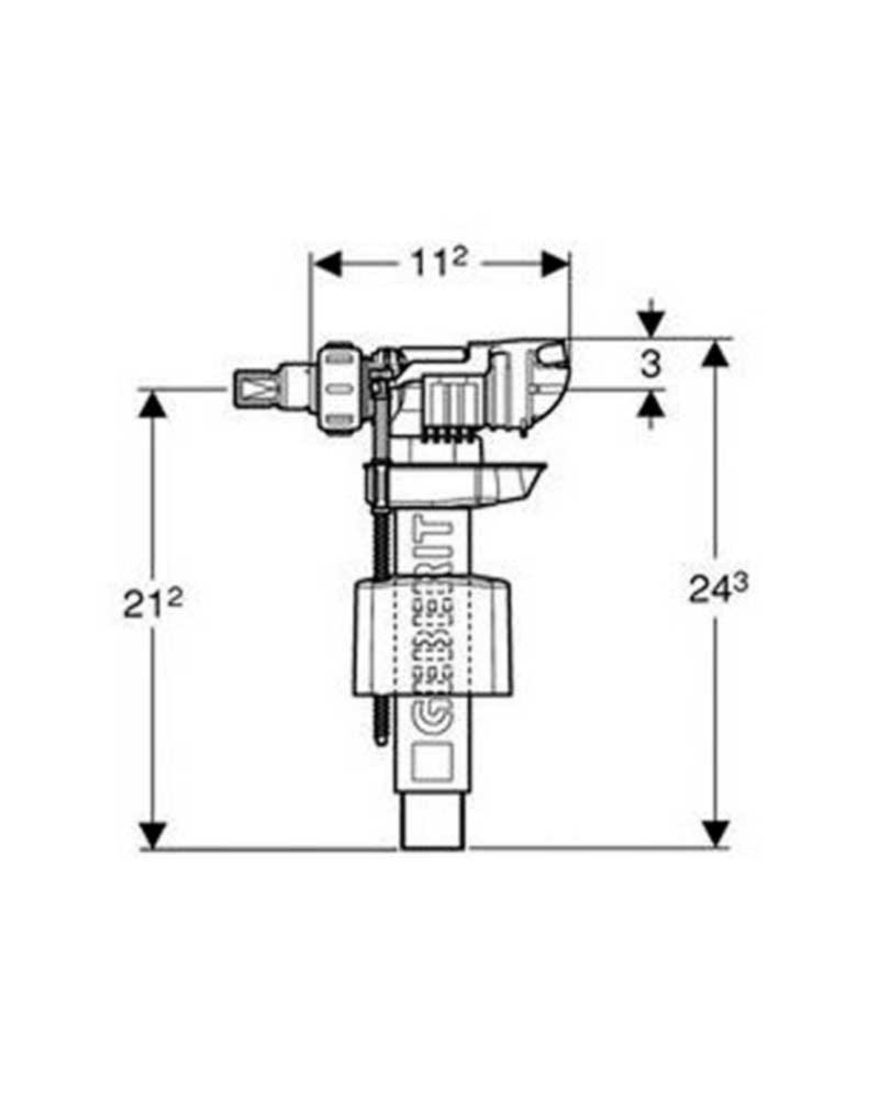 Válvula de alimentación para cisternas Duofix o Kombifix de Geberit