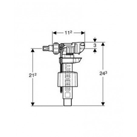 Válvula de alimentación para cisternas Duofix o Kombifix de Geberit