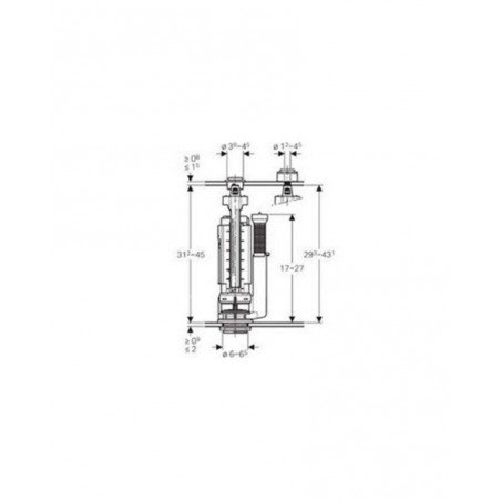 Descargador doble descarga SERIE 290 de Geberit.