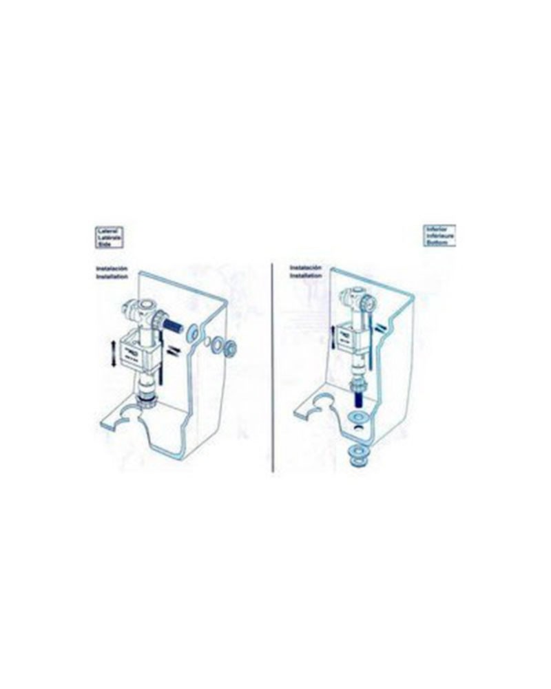Flotador alimentación lateral o inferior DUO de Idrospania