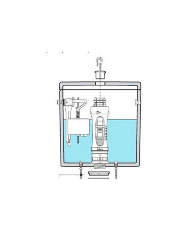 Doble pulsador corto varilla recortable D1D de Roca