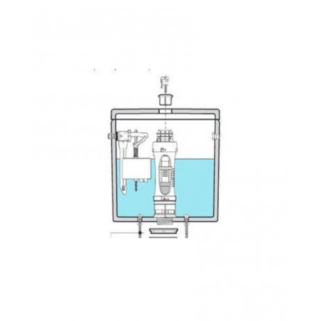 Doble pulsador corto varilla recortable D1D de Roca
