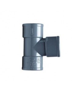 Injerto de PVC gris Hembra Hembra de Crearplast