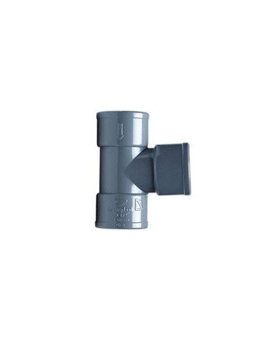 Injerto de PVC gris Hembra Hembra de Crearplast