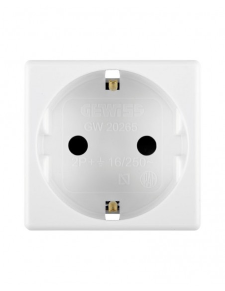 Base enchufe schuko 2 polos + tierra 16A GW20265 de Gewiss