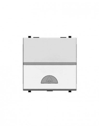 Pulsador ancho con símbolo de timbre N2204BL Serie Zenit de Niessen