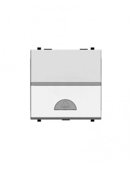 Pulsador ancho con símbolo de timbre N2204BL Serie Zenit de Niessen