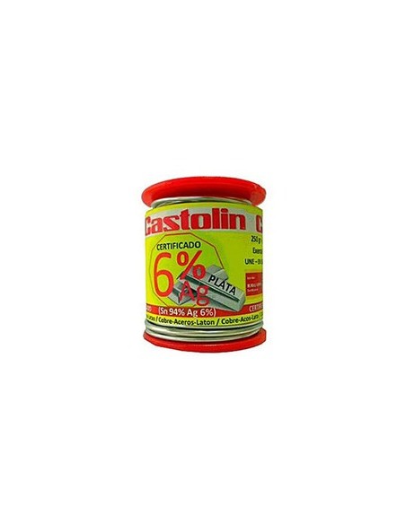 Carrete estaño 6% plata 2,0mm 250gr 3060RTE de Castolín