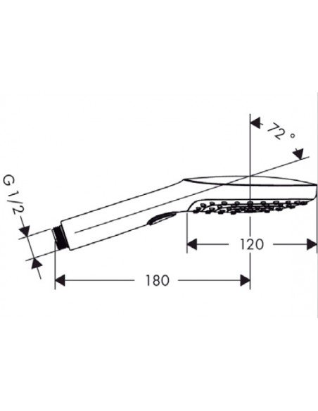 Mango de ducha Raindance Select E120 26520000 de Hansgrohe