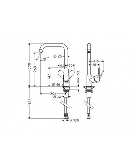 Grifo de fregadero Focus 31820000 de Hansgrohe