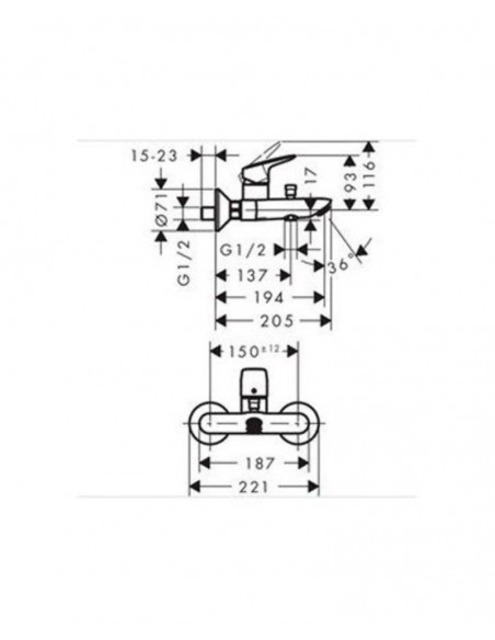 Grifo de bañera Logis 71400000 de Hansgrohe