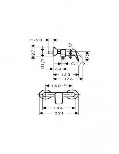 Grifo de ducha Logis 71600000 de Hansgrohe