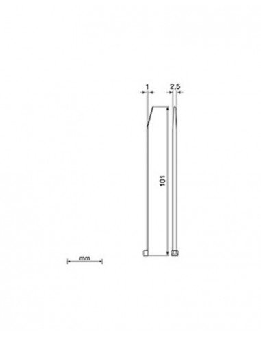 Brida detectable azul Unex 2221DT 2.5mm x 101mm.Bolsa de 200 unidades