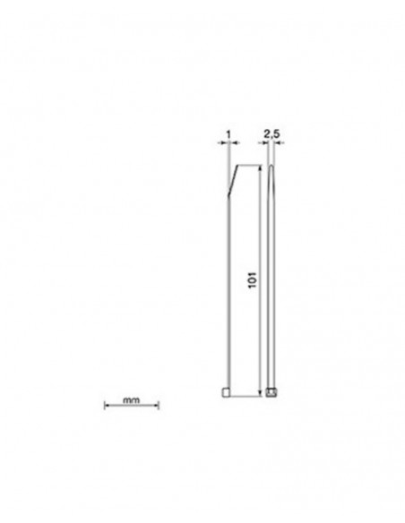 Brida detectable azul Unex 2221DT 2.5mm x 101mm.Bolsa de 200 unidades