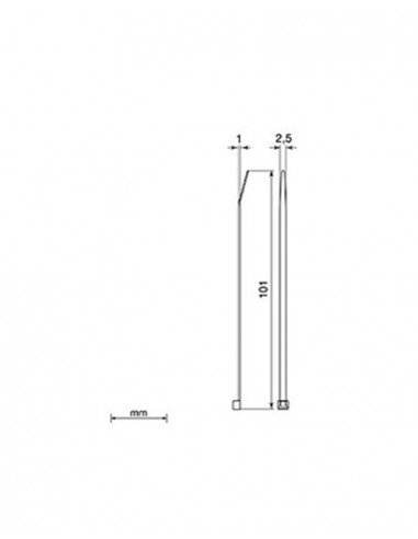 Brida detectable azul Unex 2247DT 4.8mm x 287mm.Bolsa de 100 unidades