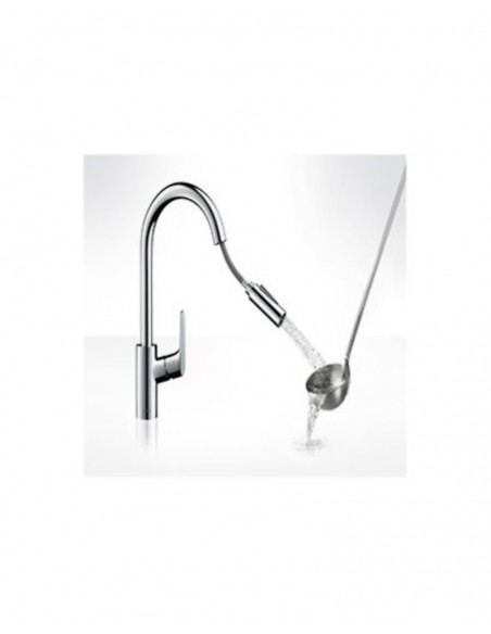 Grifo de fregadero Focus con mango extraíble 31815000 de Hansgrohe