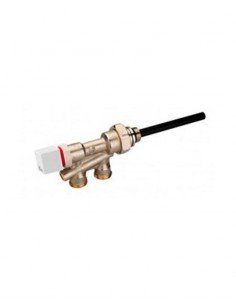 Llave monotubo termostatizable de 1/2"para radiador con biconos de Orkli