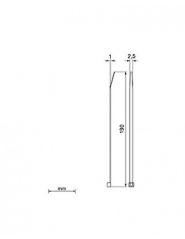Brida blanca Unex 2225. 2.5mm x 190mm. Bolsa 200unds.