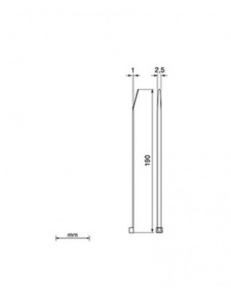 Brida negra Unex 2225-0. 2.5mm x 190mm. Bolsa 200unds.