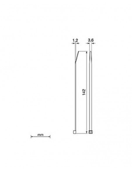Brida negra Unex 2233-0. 3.6mm x 142mm. Bolsa 100unds.