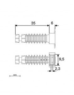 Taco negro para brida Unex 1251 bolsa de 100 unidades 2