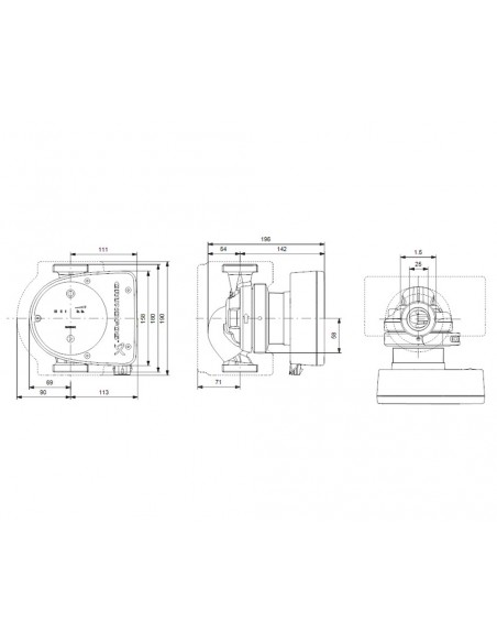 Bomba circuladora para calefacción Magna1 180 de Grundfos