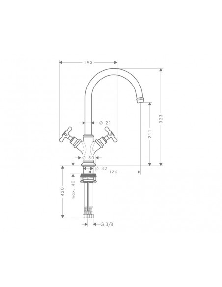 Grifo de lavabo bimando AXOR MONTREUX 16502000 de Hansgrohe